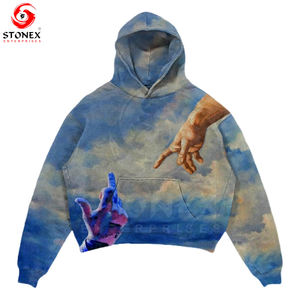 Sudadera con Capucha Negra Lisa de 500 g/m², Personalizada, Corta, de Invierno, con Impresión Digital, para Hombre, Estilo Urbano, Unisex - Product Image 4