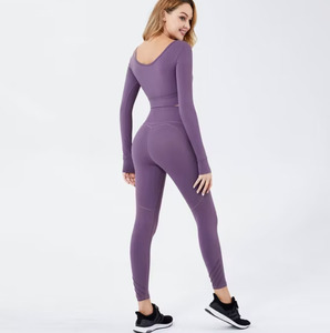 <b>Women</b> Yoga Set Workout Fitness Gym Wear Yoga Set Gym Clothing Breathable Yoga Set For <b>Women</b> - Product Image 6