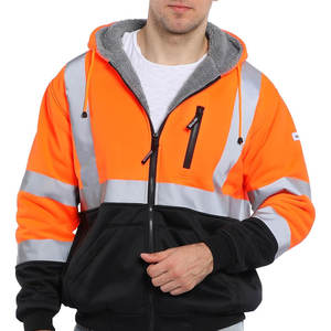 Sudadera con capucha de uniforme de trabajo de alta calidad Super Visible Hivis chaqueta de sudadera de seguridad reflectante al por mayor sudaderas con capucha de alta visibilidad - Product Image 4