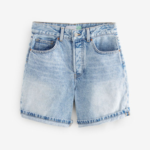 Jean en denim décontracté pour dames avec coupe et couture cinq étoiles 2025 Short fitness personnalisé unique pour femmes - Product Image 1