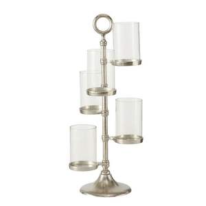 Wholesale Table Top Candle Holder <b>Leaf</b> Decor Gold Plated Luxury Tea <b>Light</b> Candle Pillar Holder for Table Centerpieces - Product Image 6