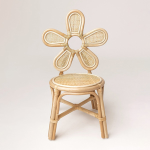 Sillas de Comedor Nórdicas para Niños Pequeños del Mejor Fabricante, Silla Moderna de Ratán con Diseño Floral para Bebés y Niños - Product Image 5