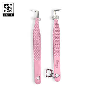 Pinzas para Pestañas de Acero Inoxidable al por Mayor, Juego de Extensión de Pestañas de Marca Privada, Punta de Precisión, Herramientas de Maquillaje de Belleza Antiestáticas - Product Image 1