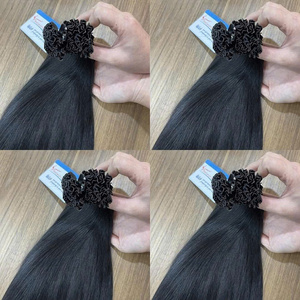 Grand stock de produits capillaires à cuticules alignés Extensions de cheveux humains à pointe plate Extensions de cheveux européens à pointe K - Product Image 3