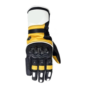 Gants de course personnalisés à doigts entiers pour hommes Protection des articulations en cuir respirant Écran tactile Vêtements de course automobile pour moto - Product Image 5