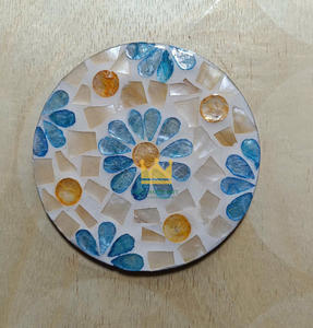 Dessous de verre tissés à la main avec incrustation de MOP Décoration et accessoires VietnamTable Prix bon marché - Product Image 6