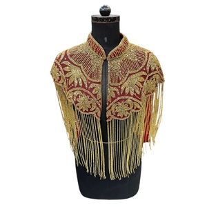 Cape en sequins perlés 2025, tissu 100% coton, meilleur prix, produit en dentelle d'Inde - Product Image 1