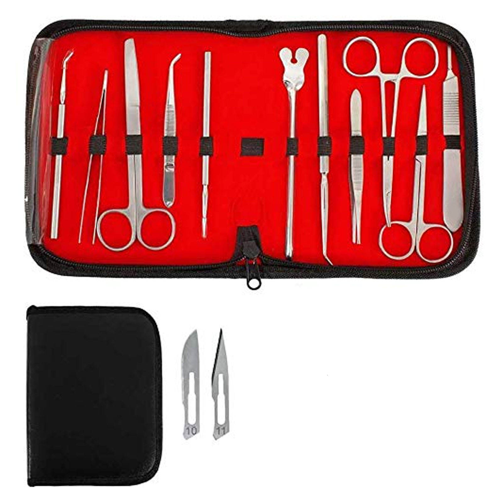 Kit de dissection d'étudiant de l'anatomie 11 pcs
