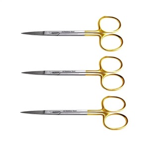 เครื่องมือผ่าตัดทางทันตกรรม Bone Bridge รุ่น Dental Iris Gum Scissors ขนาด 11.5 ซม. แบบตรง ใช้ซ้ำได้ ผลิตจากทังสเตนคาร์ไบด์  สำหรับการผ่าตัดด้วยมือ ได้รับมาตรฐาน CE - Product Image 1
