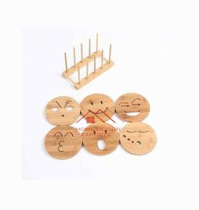 <b>Coasters</b> Home Decoration for Dining Table Kitchen Accessories <b>Set</b> of 6 Design Wooden Bowl <b>Placemats</b> - Product Image 1