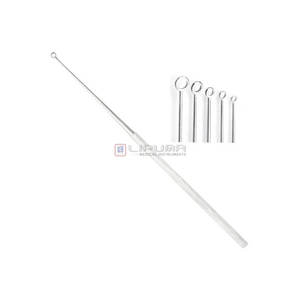 Curette d'oreille Buck 5 3/4 pouces droite et émoussée en acier inoxydable, instrument chirurgical ORL, instrument médical pour le retrait du cérumen et le curetage - Product Image 1