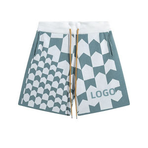 2024 โลโก้ที่กําหนดเองฤดูร้อนถักกางเกงขาสั้นกางเกงขาสั้นสบายสําหรับชายผ้าฝ้าย 100% กางเกงขาสั้นพิมพ์แบบกําหนดเอง - Product Image 2