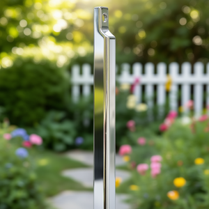 Yellow Chrome-Plated Steel 13x1250mm Door Locking Bar with Recess - Product Image 3