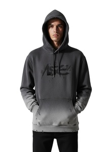 Sudadera con Capucha Personalizada para Hombre, Estilo Vintage, Tejido French Terry de 450 g/m², Lavado Ácido, Estilo Urbano, OEM - Product Image 1