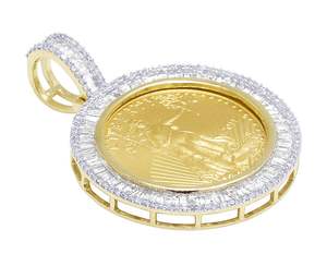 เครื่องประดับฮิปฮอปแบบกำหนดเองจี้ชุบทองเงินสเตอร์ลิง S925จี้เพชรโมอิสซาไนต์ทรงกลมจี้เพชรแบบเฉพาะตัว - Product Image 2