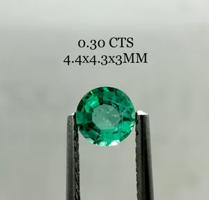 Hecho a mano 4,4X4,3 MM Natural verde esmeralda alta calidad claro brillo preciosa piedra preciosa suelta - Product Image 2