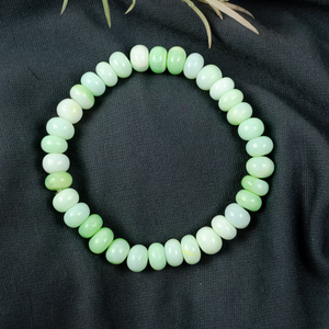 Pulsera de cuentas lisas de ópalo verde con acabado suave de piedra auténtica de primera calidad al por mayor con longitud ajustable para fiesta de mujer y estilo informal - Product Image 6