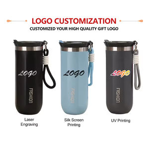 Mug à café réutilisable en acier inoxydable isolé avec couvercle, écologique pour les voyages et le bureau - Product Image 5