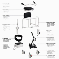 Équipement de réadaptation, aide à la marche robotisée, exosquelette, fournitures de thérapie de réadaptation pour les patients hémiplégiques