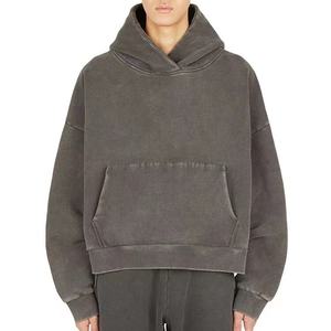 Hombres 100% algodón logotipo personalizado en blanco gota hombro sudaderas con capucha oversize pullover Heavyweight Sudadera con capucha para hombres Sudadera con capucha de lana - Product Image 3