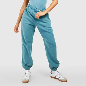 Pantalon de survêtement chaud en polaire pour femme, coupe décontractée, épais, délavé à l'acide, idéal pour l'entraînement et la course à pied - Product Image 6