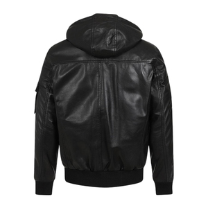 Chaqueta de Invierno Impermeable de Piel de Oveja Genuina Original para Hombre, Cuello Alto con Capucha, OEM de Alta Calidad, Estilo Personalizado en la Parte Delantera - Product Image 2