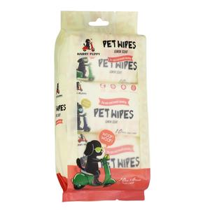 Toallitas de Limpieza para Mascotas con Aroma a Limón Suave OEM, 10 Unidades, 6 Mini Paquetes de 14x15cm, Uso Antiséptico - Product Image 1