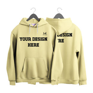 Sweat-shirt tricoté en coton confortable à motif solide grande taille hommes et femmes usage décontracté quotidien sweat à capuche blanc prix bas - Product Image 4