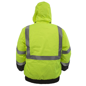 Chaquetas reflectantes de trabajo personalizadas de alta calidad, chaqueta de seguridad de construcción con cierre de cremallera, ropa de seguridad de 3m - Product Image 2