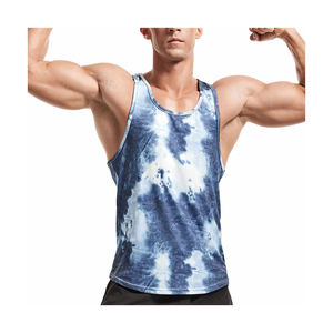 Camiseta sin mangas con cuello en V de secado rápido de estilo informal, camisetas de sublimación de poliéster hechas a medida, tejido de punto con técnicas lavadas - Product Image 3