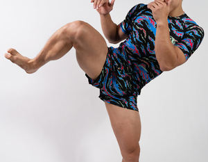 Pantalones Cortos de Forro Polar con Estampado Animal, Cintura Alta, Cierre con Cordón, Hechos a Medida para Hombre, Tejido Grueso, Transpirables, de Secado Rápido, Lavados con Ácido - Product Image 1