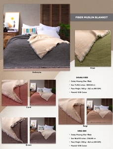 ผ้าคลุมเตียง DAFNI BIG PAZAR ผ้าฝ้าย 100% ระบายอากาศได้ดี ทอแบบแจ็คการ์ด แต่งพู่ ย้อมสีพื้น ผ้าวาร์ปซูเอ็ด ขนาด 200x230 ซม. ผ้าปิเก้สำหรับฤดูร้อน น้ำหนัก 300 กรัม/ตร.ม. - Product Image 4