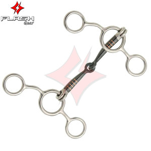 กางเกงสแนฟเฟิลกางเกงขาย่วนสำหรับขี่ม้าแบบตะวันตกพร้อมปากเป่าควบคุมแบบอ่อน - Product Image 4