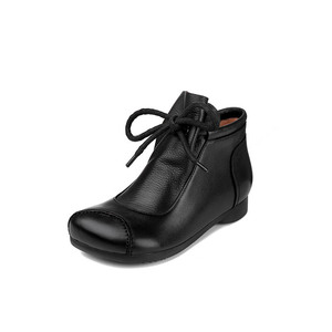 <span class=keywords><strong>Stivali</strong></span> alla Caviglia in Vera Pelle <span class=keywords><strong>di</strong></span> Vacchetta per <span class=keywords><strong>Donna</strong></span>, <span class=keywords><strong>Stivali</strong></span> da Equitazione alla Moda con Tacco Spesso, Scarpe Casual Invernali OEM/ODM - Product Image 1