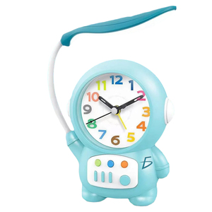 Reloj Despertador Moderno con LED Azul para Astronautas, con Control Táctil, Lámpara de Escritorio 2 en 1, Cuerpo de Plástico - Product Image 4