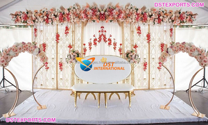 Maharani-Glorieta de boda con cúpula, decoración exclusiva para eventos de boda, cúpula de Metal con acabado dorado - Product Image 4