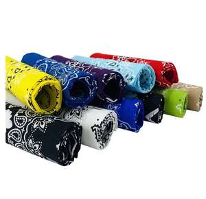 Vente en gros 100% coton Paisley Bandana Design personnalisé multifonctionnel carré Bandana avec motif imprimé numérique unisexe - Product Image 5