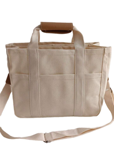 Sac fourre-tout en toile de coton réutilisable et écologique CENTIC avec logo personnalisé imprimé, poignée longue, pour courses - Product Image 6