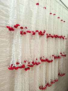 ดอกไม้แขวน4ฟุตทำด้วยมือเป็นมิตรต่อสิ่งแวดล้อมสำหรับงานแต่งงานเทศกาลซ่อนกลิ่น/ดอกมะลิ/Rajanigandha มาลัยกุหลาบตูม - Product Image 4