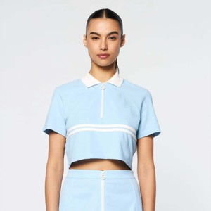 เสื้อโปโลผู้หญิงอินเทรนด์-เสื้อครอปสวมใส่สบายและระบายอากาศเหมาะสำหรับฤดูร้อนและชุดลำลอง - Product Image 2