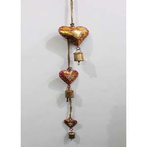 Handmade Boho-Themed Love Gift Decor 70 cm Long Heart Hanging Bells <b>String</b> <b>Garden</b> Ornaments - Product Image 1