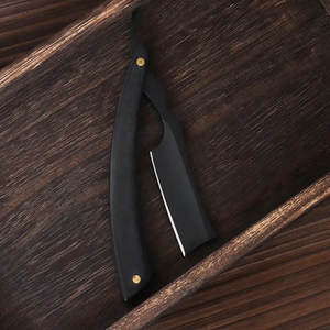 Navaja de Afeitar Profesional de Acero Inoxidable de un Solo Filo con Mango de Madera para Barbería, Afeitado con Filo Recto, Depilación Manual de Alta Calidad - Product Image 4