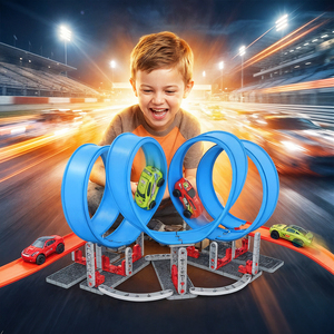 Pista da Corsa in Plastica con 180 Curve, Circuito Costruibile che Sfida la Gravità - Product Image 6