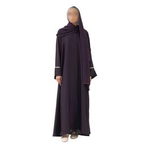Abaya Moderna con Diseño de Mariposa para Mujer, Elegante Tela Nida, Estilo Dubái, Vestido Islámico de Manga Larga, Kaftan Modesto, Talla Grande - Product Image 5