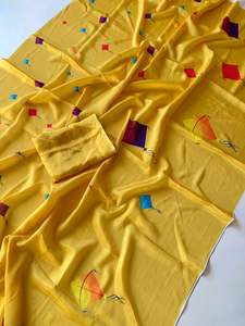 ผ้าไหมชีนอนอินเดีย-ปากีสถานขายดีสำหรับผู้หญิง และว่าวสวยงามจากอินเดีย มีสินค้าพร้อมส่ง - Product Image 4