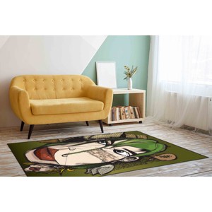 Tapis abstrait avec dessin de femme, tapis imprimé, tapis moderne pour femme, tapis mural, tapis à poils doux - Product Image 4