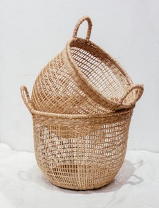Set of 2 Floppy Seagrass Storage <b>Baskets</b> for Kitchen & Bathroom Use Multifunctional - Product Image 2