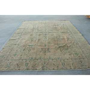 Alfombra Turca de 9,7x12,5 pies, Alfombra Vintage Extra Grande, Alfombra Marrón Estilo Suroeste - Product Image 1