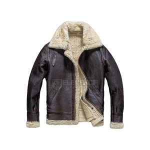 2024 Solid Color Casual <b>Men</b> <b>Shearling</b> <b>Jacket</b> Streetwear New Fashion Windproof <b>Men</b> <b>Shearling</b> <b>Jacket</b> - Product Image 1