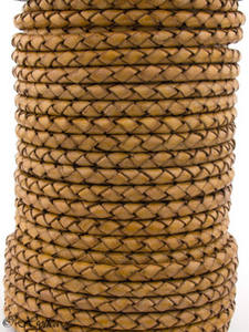 Cordón de Cuero Trenzado Multicolor, Cordón Redondo de Cuero Genuino para Hacer Joyas, Collares y Pulseras fancycordsindia.com - Product Image 2